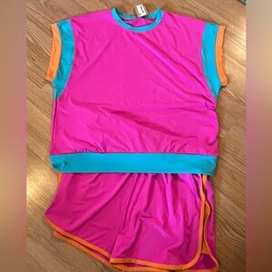 NOT FOR SALE Neon Color Block Short Set. NWT‎ Size 2XL
